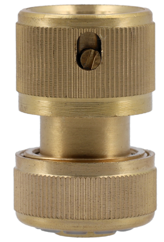 Соединитель шланг-насадка латунная с автостопом 1/2" (арт.89101) FLO: цена в Минске - Стант Креп