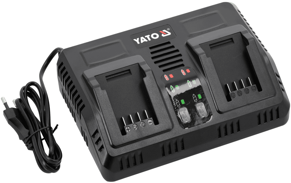 Двойное зарядное устройство 18V, 2.4 A, YATO (YT-828499) - купить в каталоге Стант Креп.