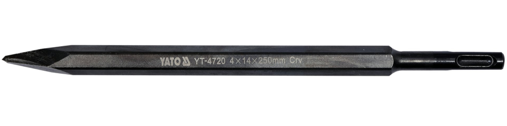 Зубило пиковое SDS-Plus 4х14х25мм, CrV, YАТО (YТ-4720)