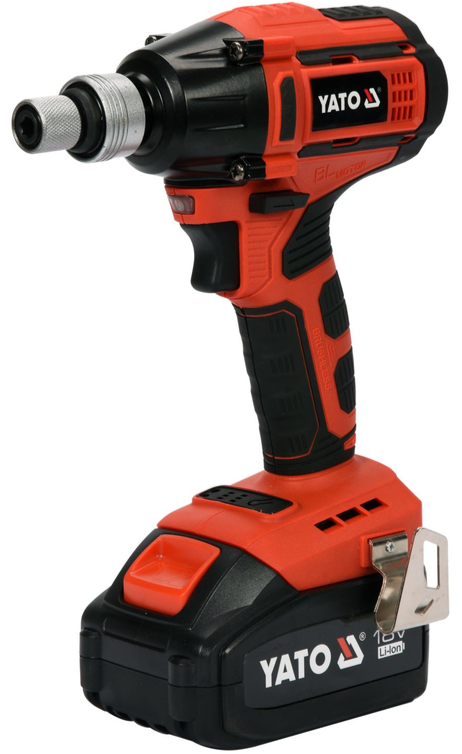 Аккумуляторный бесщеточный ударный гайковерт 18V, 1/2'', 250Nm YATO (YT-82802)