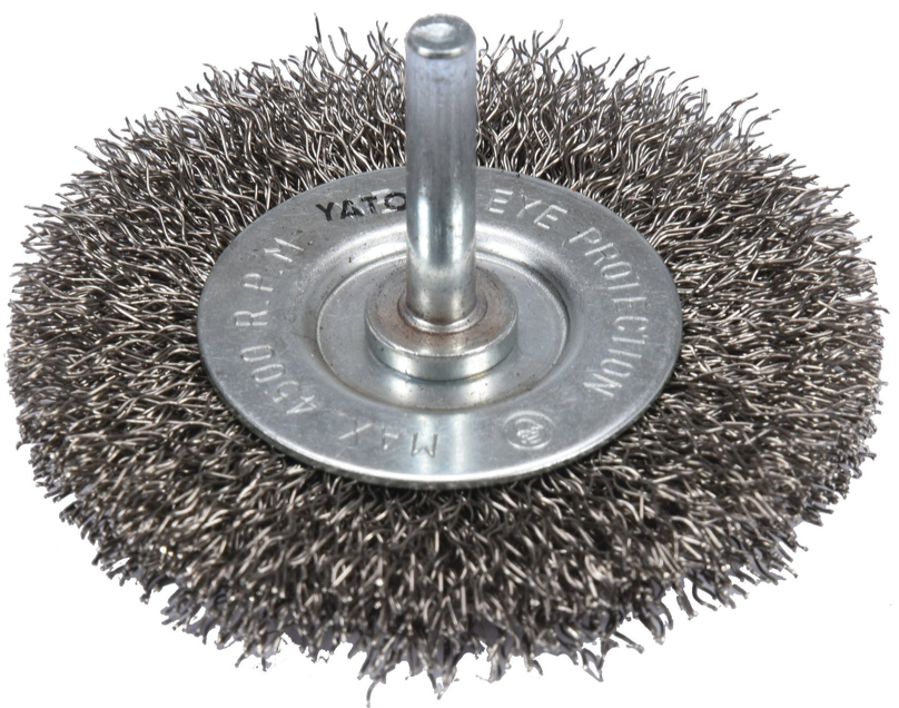 Щетка-крацовка торцевая, со стержнем INOX YАТО