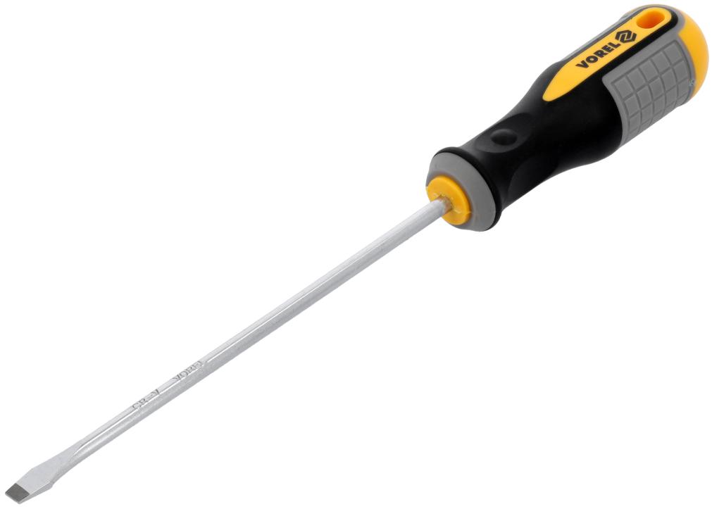 Отвертка прямой шлиц, CrV Vorel (плоская): цена в Минске