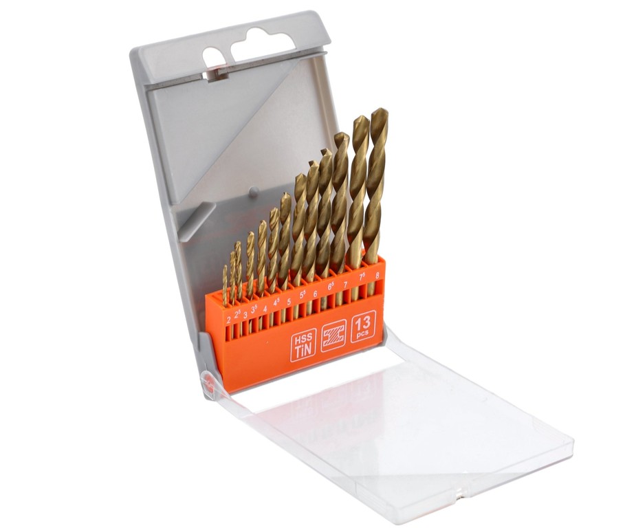 Набор сверл по металлу титан HSS 2,0-8,0мм / 13 пр Sthor (22310): цена в Минске