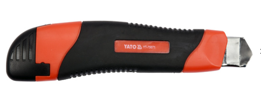 Нож пистолетный пластм. 18мм YATO (YT-75071): цена в Минске - Стант Креп.