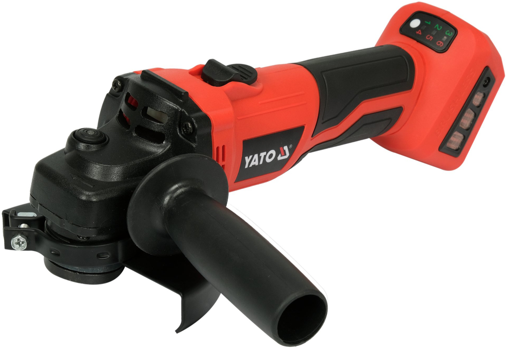 Бесщеточная аккумуляторная углошлифовальная машина18В, 125мм, 6 скоростей, без АКБ.YATO (YT-828293)