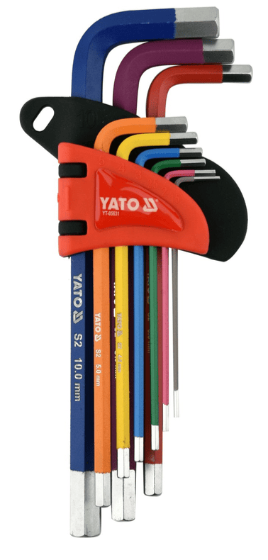 Набор шестигранников НЕХ 1,5-10,0мм YATO (YT-05631)