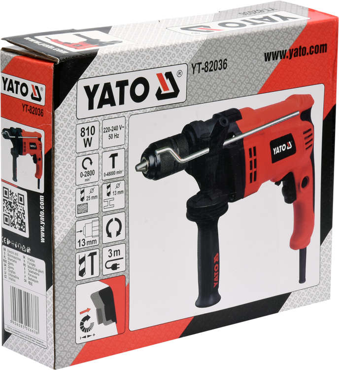 Дрель ударная 810Вт YATO (YT-82036) - купить в каталоге Стант Креп.