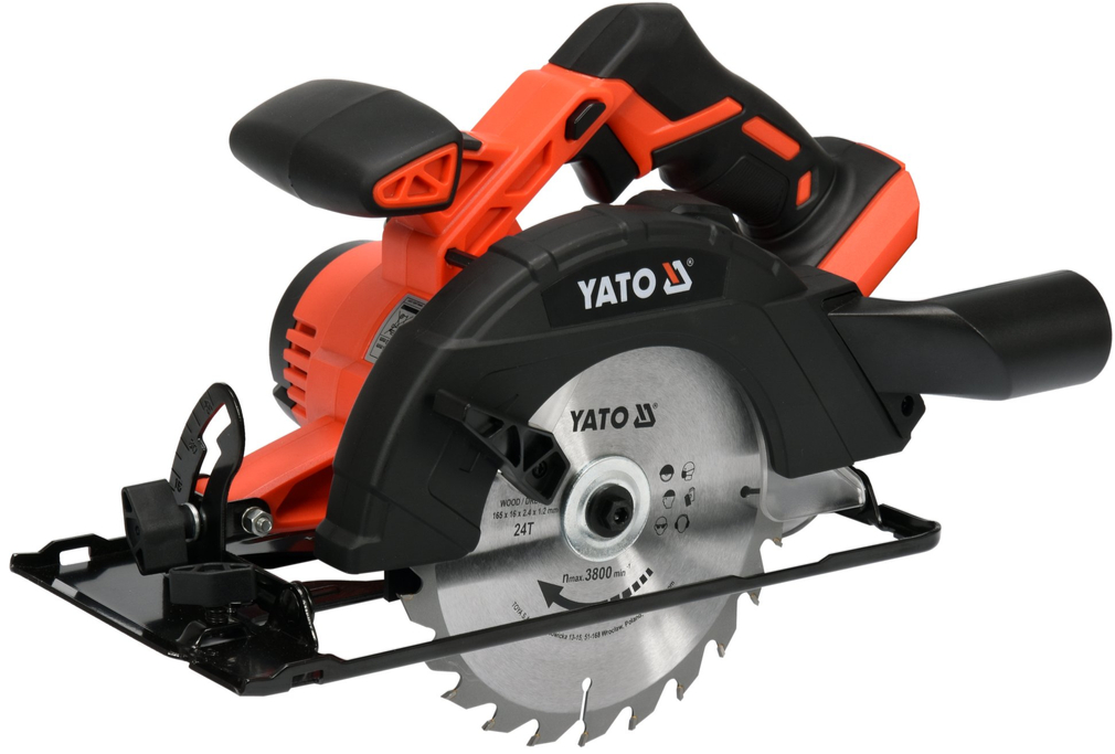 Аккумуляторная циркулярная пила 18V, 165мм, без АКБ YATO (YT-82811)