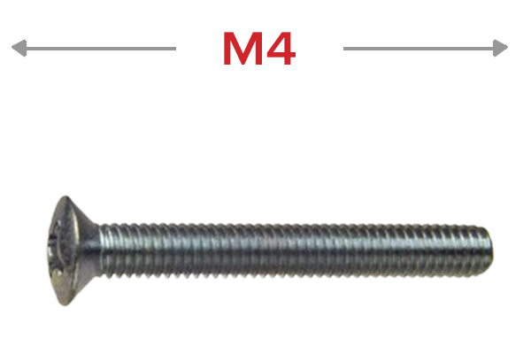 Винт полупотай М4