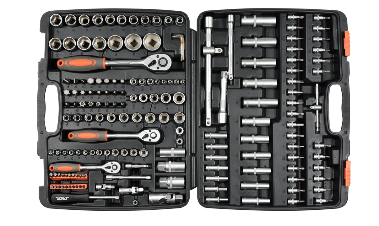 Набор инструментов 1/2", 1/4", 3/8" 173пр. XXL Sthor (58688): цена в Минске - Стант Креп